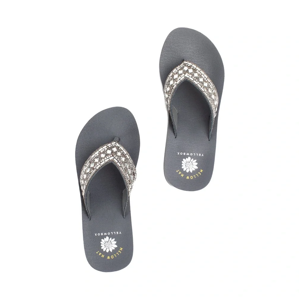 Yellow box flip flops PAREL color gray medium width - Picture 4 of 5